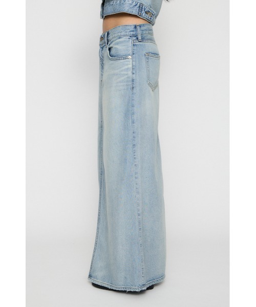 LAGUA GEM(ラグアジェム)の「HIGH SLIT MAXI スカート(デニムスカート・レディース・ライトブルー/ブラック・MEDIUM/SMALL/X-SMALL)」の12枚目の写真
