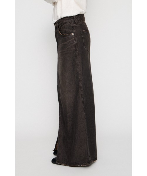 LAGUA GEM(ラグアジェム)の「HIGH SLIT MAXI スカート(デニムスカート・レディース・ライトブルー/ブラック・MEDIUM/SMALL/X-SMALL)」の6枚目の写真