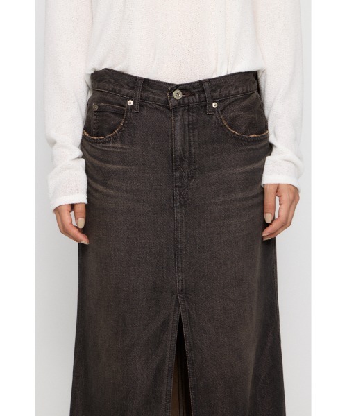 LAGUA GEM(ラグアジェム)の「HIGH SLIT MAXI スカート(デニムスカート・レディース・ライトブルー/ブラック・MEDIUM/SMALL/X-SMALL)」の8枚目の写真