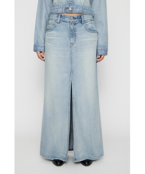 LAGUA GEM(ラグアジェム)の「HIGH SLIT MAXI スカート(デニムスカート・レディース・ライトブルー/ブラック・MEDIUM/SMALL/X-SMALL)」の9枚目の写真