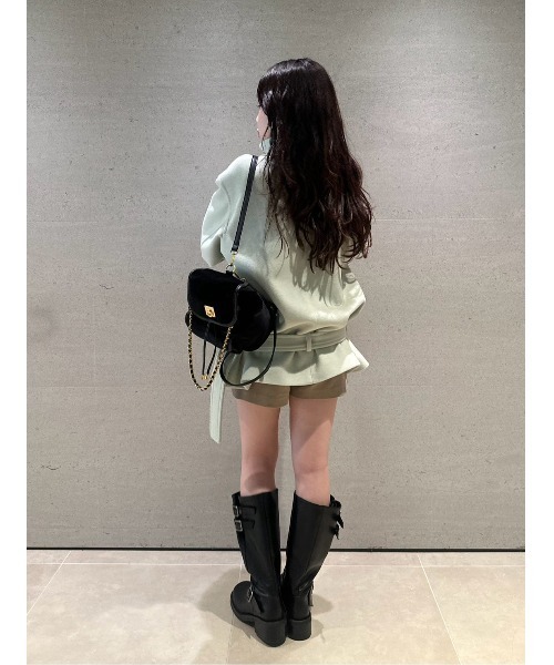 LILY BROWN(リリーブラウン)の「スタンドカラー2wayコート(ステンカラーコート・レディース・グレー/ミント/アイボリー・F)」の18枚目の写真