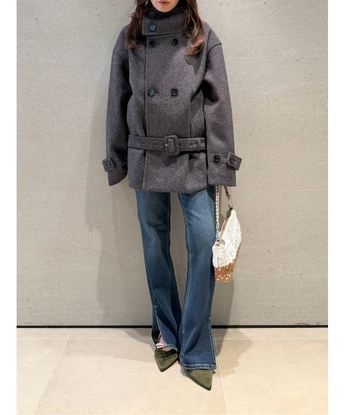 LILY BROWN(リリーブラウン)の「スタンドカラー2wayコート(ステンカラーコート・レディース・グレー/ミント/アイボリー・F)」の21枚目の写真
