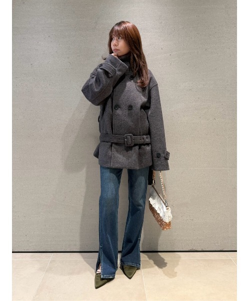 LILY BROWN(リリーブラウン)の「スタンドカラー2wayコート(ステンカラーコート・レディース・グレー/ミント/アイボリー・F)」の22枚目の写真
