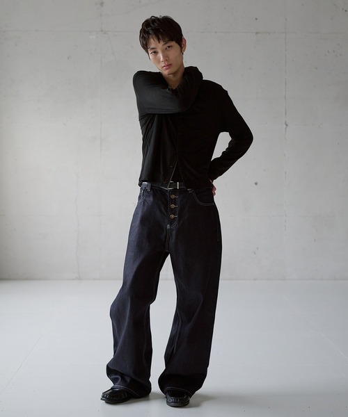 Regen Glanz(レーゲングランツ)の「compact crewneck cardigan / コンパクトクルーネックカーディガン(カーディガン/ボレロ・メンズ・グレー/ブラック・MEDIUM/LARGE/SMALL)」の18枚目の写真