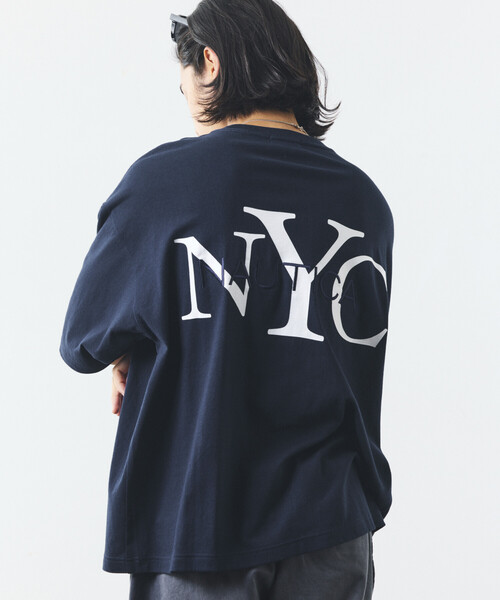 NAUTICA(ノーティカ)の「NAUTICA/ノーティカ リラックスフィット NYCロゴ クルーネックTシャツ(Tシャツ/カットソー・メンズ・ブラック/オレンジ/グリーン/ネイビー/ブルー/ホワイト・LARGE/X-LARGE/XX-LARGE/MEDIUM)」の1枚目の写真