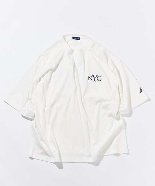 NAUTICA(ノーティカ)の「NAUTICA/ノーティカ リラックスフィット NYCロゴ クルーネックTシャツ(Tシャツ/カットソー・メンズ・ブラック/オレンジ/グリーン/ネイビー/ブルー/ホワイト・LARGE/X-LARGE/XX-LARGE/MEDIUM)」の2枚目の写真