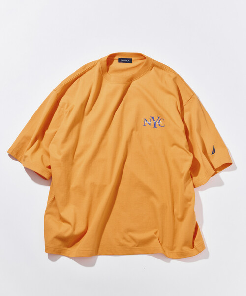 NAUTICA(ノーティカ)の「NAUTICA/ノーティカ リラックスフィット NYCロゴ クルーネックTシャツ(Tシャツ/カットソー・メンズ・ブラック/オレンジ/グリーン/ネイビー/ブルー/ホワイト・LARGE/X-LARGE/XX-LARGE/MEDIUM)」の6枚目の写真