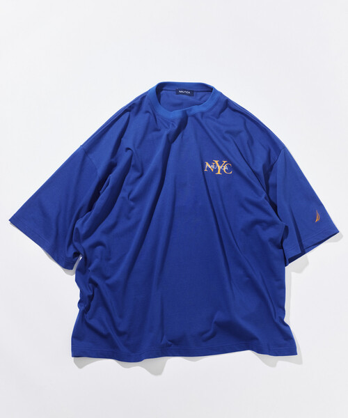 NAUTICA(ノーティカ)の「NAUTICA/ノーティカ リラックスフィット NYCロゴ クルーネックTシャツ(Tシャツ/カットソー・メンズ・ブラック/オレンジ/グリーン/ネイビー/ブルー/ホワイト・LARGE/X-LARGE/XX-LARGE/MEDIUM)」の5枚目の写真