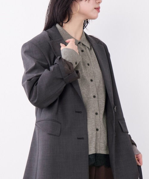 MICA&DEAL(マイカ&ディール)の「ビッグテーラードジャケット〈セットアップ対応〉(テーラードジャケット・レディース・ブラック/ベージュ/チャコールグレー・FREE)」の5枚目の写真