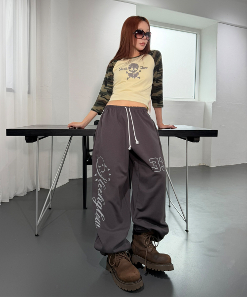 SLEEKGLOW（スリック グロウ）の「ヴィンテージスカルラグランTシャツ[レモン]（Tシャツ/カットソー・レディース・その他・FREE）」の6枚目の写真