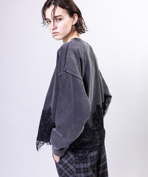 OSMOSIS(オズモーシス)の「裏毛レースヘムプルオーバー(Tシャツ/カットソー・レディース・ブラック/カーキ/ブルー・ONE SIZE)」の16枚目の写真