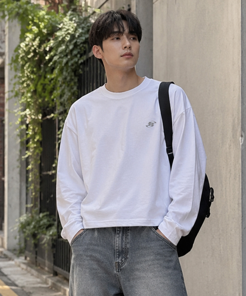 PEID(ペイド)の「PD SIGNATURE ロゴ セミクロップド長袖Tシャツ 3色(Tシャツ/カットソー・レディース・ブラック/ホワイト/アッシュグレー・LARGE/X-LARGE/XX-LARGE)」の5枚目の写真
