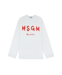 MSGM（エムエスジーエム）の「【NEW】MSGM ブラッシュロゴ ロングスリーブTシャツ（Tシャツ/カットソー）」