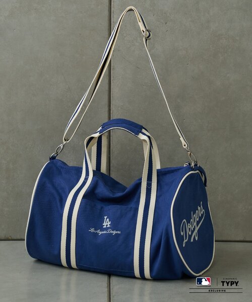 MLB（メジャーリーグベースボール）の「MLB別注ドラムBAG（ボストンバッグ・レディース・ブルー/ベージュ/ブラック・ONE SIZE）」の3枚目の写真