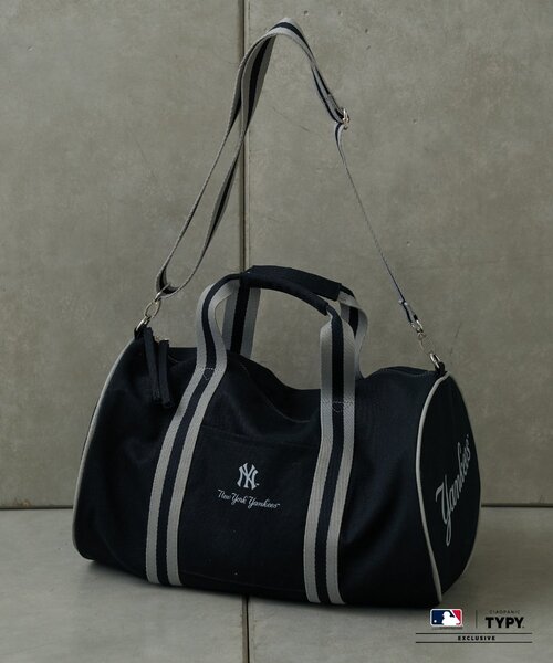 MLB（メジャーリーグベースボール）の「MLB別注ドラムBAG（ボストンバッグ・レディース・ブルー/ベージュ/ブラック・ONE SIZE）」の2枚目の写真