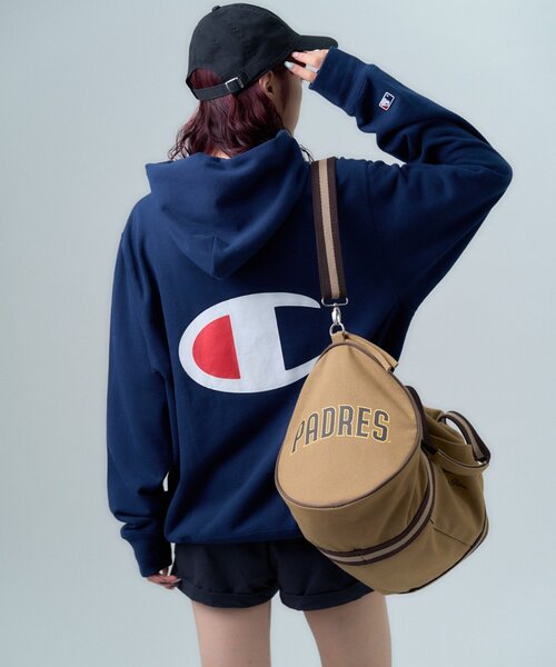 MLB（メジャーリーグベースボール）の「MLB別注ドラムBAG（ボストンバッグ・レディース・ブルー/ベージュ/ブラック・ONE SIZE）」の4枚目の写真