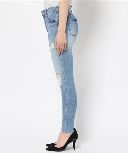 EGOIST（エゴイスト）の「クラッシュデニムスキニー（デニムパンツ・レディース・ネイビー/ブルー・2/1/0）」の4枚目の写真