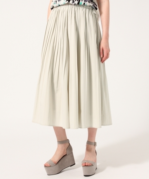 HARE（ハレ）の「プリーツスカウチョ（その他パンツ・レディース・グレー/ブラウン/ライトグリーン/オフホワイト・FREE）」の2枚目の写真