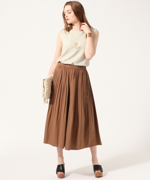 HARE（ハレ）の「プリーツスカウチョ（その他パンツ・レディース・グレー/ブラウン/ライトグリーン/オフホワイト・FREE）」の5枚目の写真