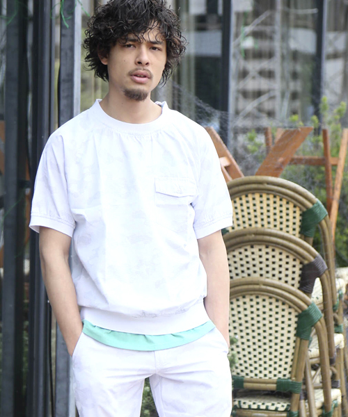 Denime(ドゥニーム)の「CAMO JQD TEE/カモジャガードTEE(Tシャツ/カットソー・メンズ・ブラック/ブルー・LARGE/MEDIUM/X-LARGE)」の2枚目の写真