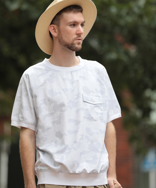 Denime(ドゥニーム)の「CAMO JQD TEE/カモジャガードTEE(Tシャツ/カットソー・メンズ・ブラック/ブルー・LARGE/MEDIUM/X-LARGE)」の1枚目の写真