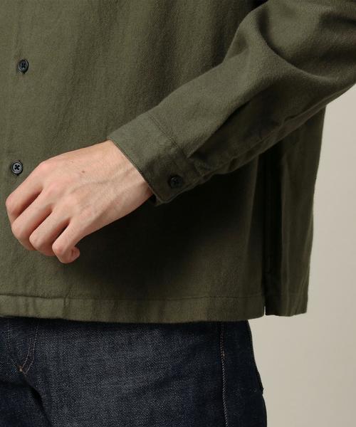 BEAUTY&YOUTH UNITED ARROWS（ビューティーアンドユースユナイテッドアローズ）の「BY ファノンネル パッチポケット シャツ◆（シャツ/ブラウス・メンズ・ブラック/オリーブ・X-LARGE/LARGE/X-SMALL/MEDIUM/SMALL）」の9枚目の写真