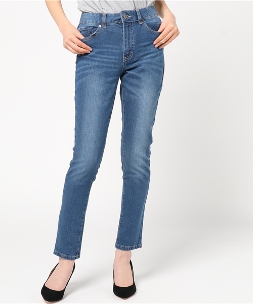 Honeys（ハニーズ）の「デニムスキニーパンツ７０丈（デニムパンツ・レディース・ライトブルー/インディゴブルー・S/M/SS/L/LL）」の2枚目の写真