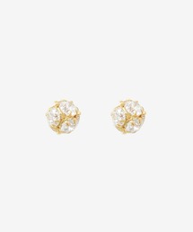 K10 イエローゴールド ピアス（ホワイト） BLOOM/ブルーム