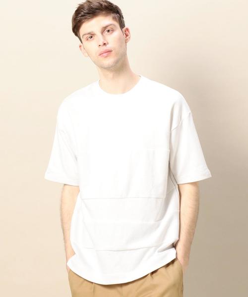 BEAUTY&YOUTH UNITED ARROWS（ビューティーアンドユースユナイテッドアローズ）の「BY パネルスイッチ カットソー ◆（Tシャツ/カットソー・メンズ・オフホワイト/ライトピンク/コバルトブルー・MEDIUM/LARGE/SMALL/X-LARGE）」の4枚目の写真