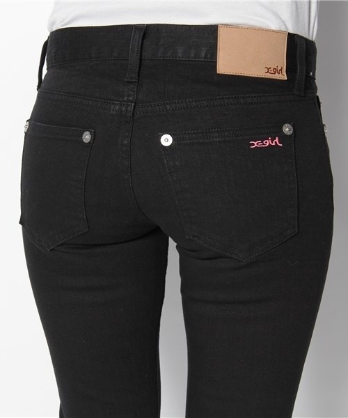 X-girl（エックスガール）の「MICHAEL JEAN ★BLACK★（デニムパンツ・レディース・ブラック・24inch/25inch/26inch/27inch）」の5枚目の写真