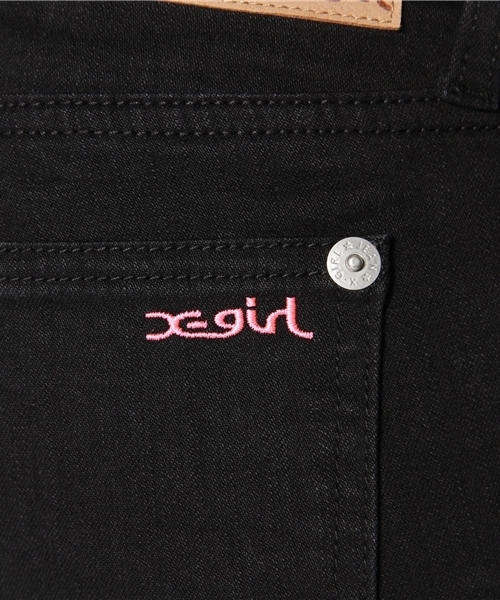 X-girl（エックスガール）の「MICHAEL JEAN ★BLACK★（デニムパンツ・レディース・ブラック・24inch/25inch/26inch/27inch）」の8枚目の写真
