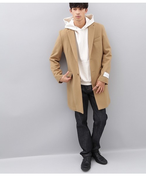 adam et rope アダムエロペ ウール コート キャメル ベージュ ADAM ET ROPE'（アダムエロペ）の「ウールカシミアビーバーチェスター