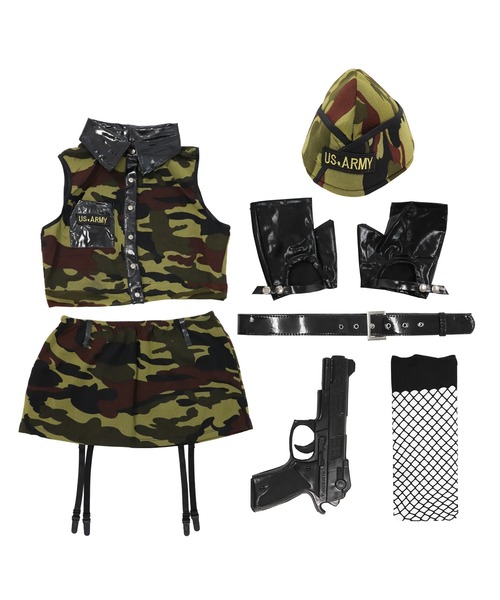 セール】コスプレ ミリタリーアーミー ポリス レディース クリスマス X-mas（コスチューム/パーティーグッズ）｜OSYAREVO（オシャレボ）のファッション通販  - ZOZOTOWN 【在庫処分】ハロウィン コスプレ ポリス アーミー ミリタリー コスチューム レ