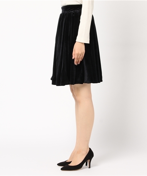 Honeys（ハニーズ）の「べロアスカート（スカート・レディース・ブラック/ボルドー/ブラック系その他/ブルー系その他・S/M/L）」の8枚目の写真