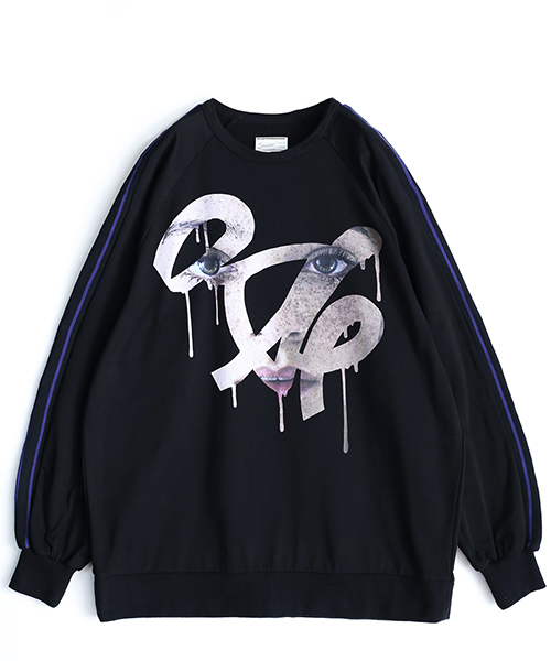 SHAREEF(シャリーフ)の「FACE SWEAT PULL-OVER(Tシャツ/カットソー・メンズ・ダークグリーン/オレンジ/ブラック・1/2/3)」の5枚目の写真