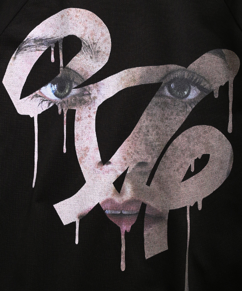 SHAREEF(シャリーフ)の「FACE SWEAT PULL-OVER(Tシャツ/カットソー・メンズ・ダークグリーン/オレンジ/ブラック・1/2/3)」の9枚目の写真