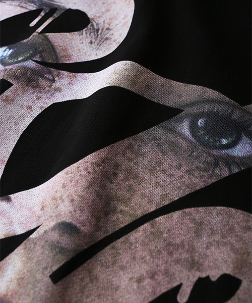 SHAREEF(シャリーフ)の「FACE SWEAT PULL-OVER(Tシャツ/カットソー・メンズ・ダークグリーン/オレンジ/ブラック・1/2/3)」の10枚目の写真
