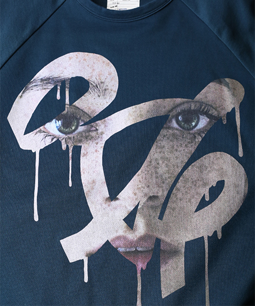 SHAREEF(シャリーフ)の「FACE SWEAT PULL-OVER(Tシャツ/カットソー・メンズ・ダークグリーン/オレンジ/ブラック・1/2/3)」の12枚目の写真