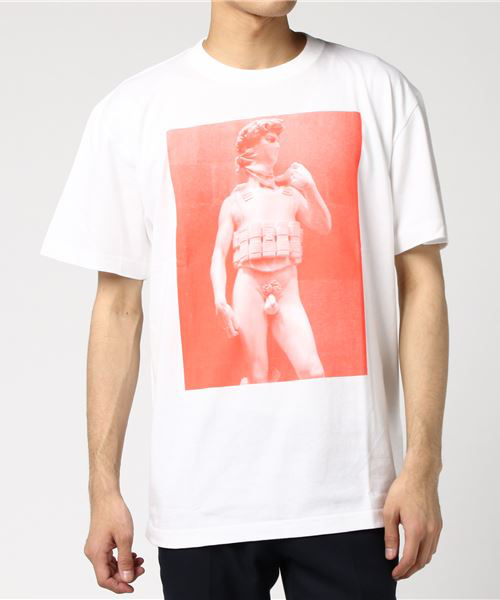 Sync.（スィンク）の「Sync.【BRANDALISM】TEE "SUICIDE MAN"（Tシャツ/カットソー・メンズ・ブラック×カーキ/ホワイト×ブラック/ブラック×ホワイト/ヘザーグレー/ホワイト×レッド・LARGE/MEDIUM/SMALL/X-LARGE）」の2枚目の写真