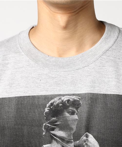 Sync.（スィンク）の「Sync.【BRANDALISM】TEE "SUICIDE MAN"（Tシャツ/カットソー・メンズ・ブラック×カーキ/ホワイト×ブラック/ブラック×ホワイト/ヘザーグレー/ホワイト×レッド・LARGE/MEDIUM/SMALL/X-LARGE）」の6枚目の写真