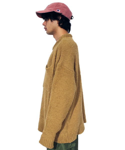 8(eight)(エイト)の「モールヤーン ニットセーター(ニット/セーター・メンズ・ブラック/ベージュ/オフホワイト・MEDIUM/LARGE)」の7枚目の写真