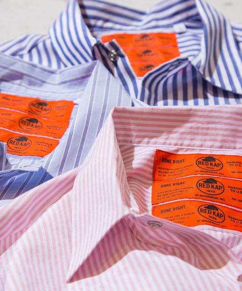 RED KAP（レッドキャップ）の「【別注】 ＜RED KAP＞ BLUE STRIPE SHIRT（シャツ/ブラウス・メンズ・ライトブルー・X-LARGE/SMALL/LARGE/MEDIUM）」の3枚目の写真