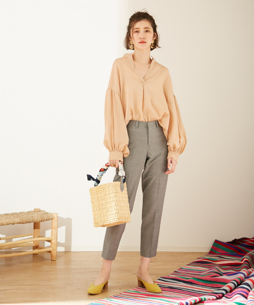 Abahouse Devinette（ドゥヴィネット）の「ウールギャバジンシガレットパンツ（その他パンツ・レディース・その他1/グレー/サックスブルー・34/36/38/40）」の15枚目の写真