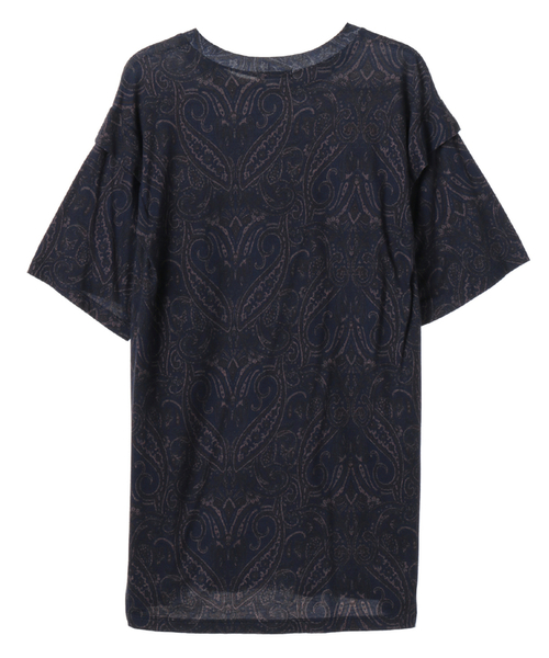 CLANE（クラネ）の「PAISLEY T/S（Tシャツ/カットソー・メンズ・ネイビー/ブラウン・1/2）」の4枚目の写真