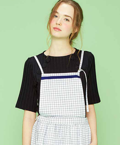 シロップ．（シロップ．）の「重ね着でも１枚でも　優秀リブカットソートップス〈ブラック〉（Tシャツ/カットソー・レディース・ブラック・SMALL/MEDIUM/LARGE/X-LARGE/XX-LARGE）」の7枚目の写真