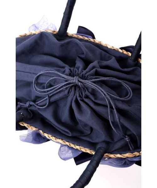 JILL by JILL STUART（ジルバイジルスチュアート）の「【CanCam 5月号掲載】【Ray 5月号掲載】リボンバスケット（トートバッグ・レディース・ネイビー/イエロー/ピンク・ﾌﾘ-）」の10枚目の写真