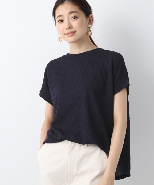 LEPSIM（レプシィム）の「バックスリットレースプルオーバーSS　802654（Tシャツ/カットソー・レディース・ネイビー/オフホワイト/グレイッシュベージュ/オレンジ・FREE）」の12枚目の写真