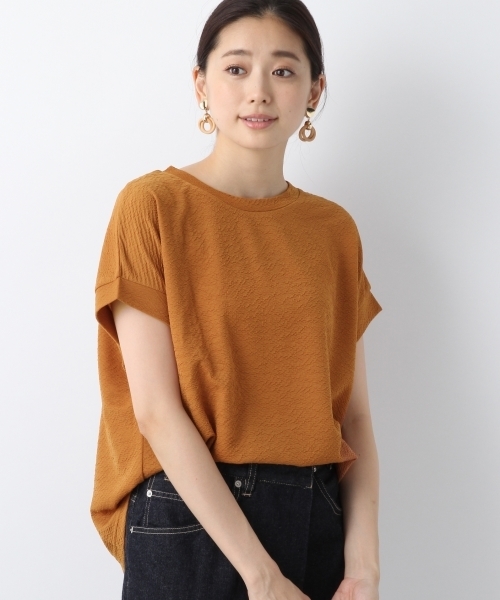 LEPSIM（レプシィム）の「バックスリットレースプルオーバーSS　802654（Tシャツ/カットソー・レディース・ネイビー/オフホワイト/グレイッシュベージュ/オレンジ・FREE）」の15枚目の写真