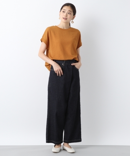 LEPSIM（レプシィム）の「バックスリットレースプルオーバーSS　802654（Tシャツ/カットソー・レディース・ネイビー/オフホワイト/グレイッシュベージュ/オレンジ・FREE）」の16枚目の写真