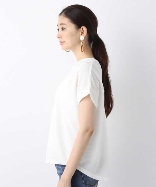 LEPSIM（レプシィム）の「バックスリットレースプルオーバーSS　802654（Tシャツ/カットソー・レディース・ネイビー/オフホワイト/グレイッシュベージュ/オレンジ・FREE）」の17枚目の写真